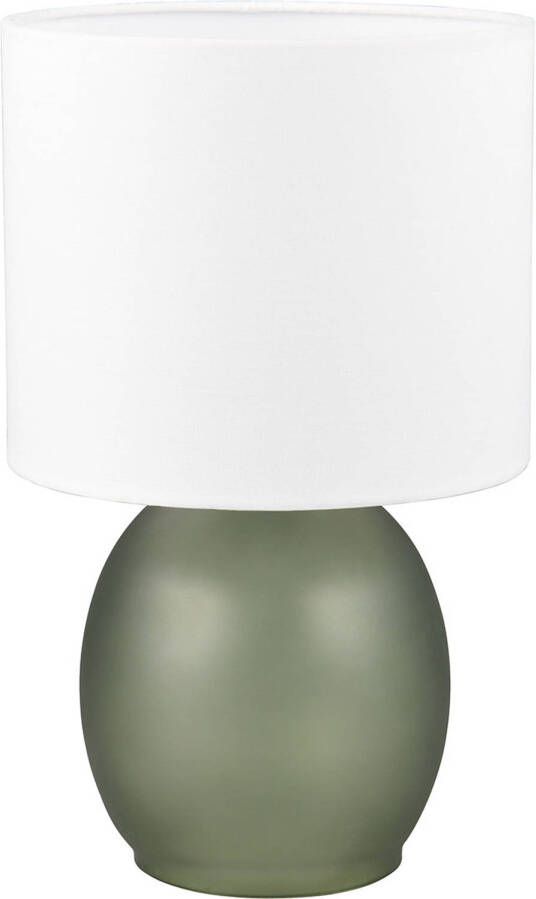 BES LED Tafellamp Tafelverlichting Trion Alev E14 Fitting Rond Groen Glas