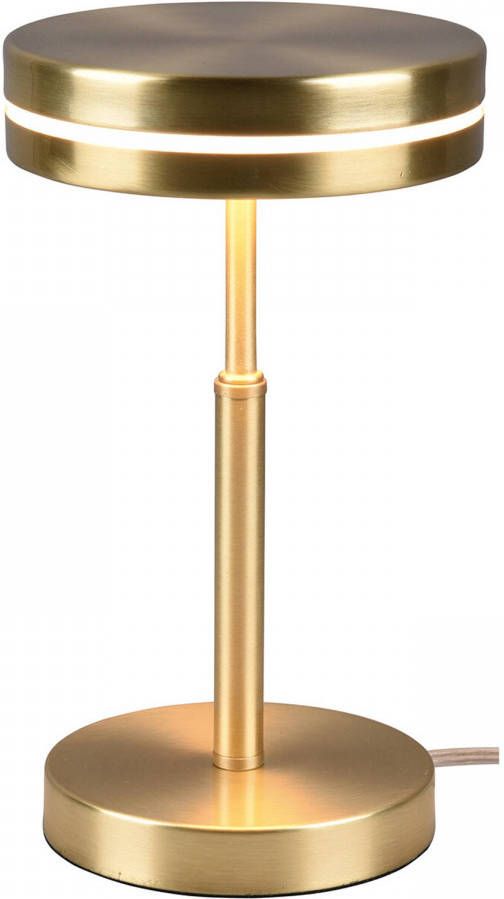 BES LED Tafellamp Trion Franco 6W Warm Wit 3000K Rond Mat Goud Aluminium