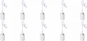 BES LED Verhuisfitting 10 Stuks E27 Fitting Houder Kunststof Wit 15cm Draad