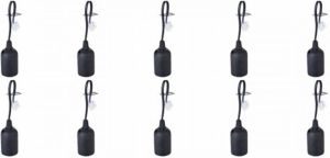 BES LED Verhuisfitting 10 Stuks E27 Fitting houder Kunststof Zwart 15cm Draad