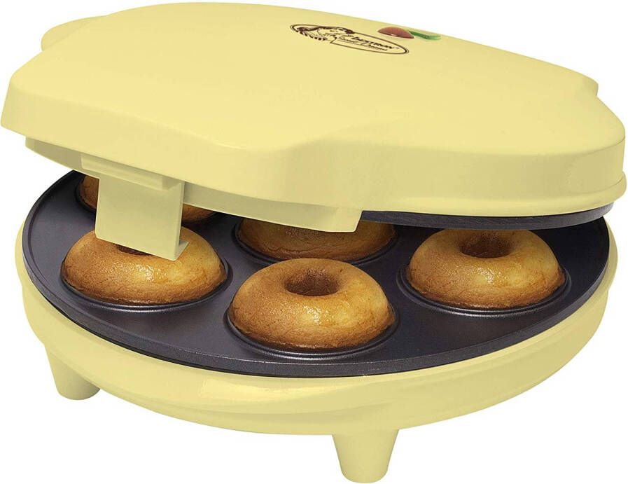 Bestron donutmaker Sweet Dreams 25 7 cm 700W staal geel
