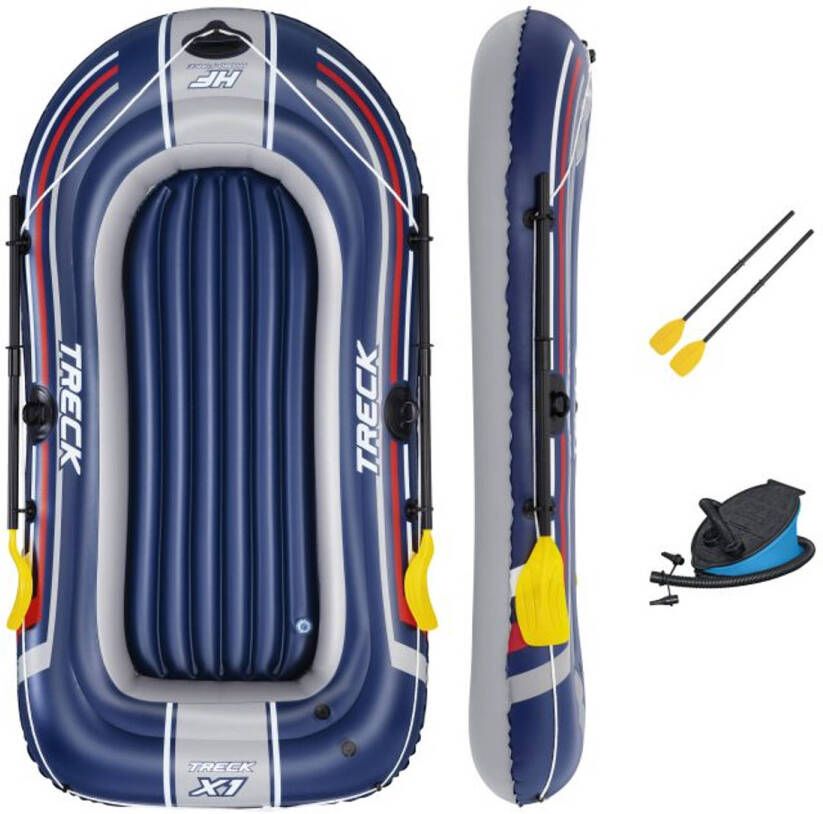 Bestway 2-Persoons opblaasbare raft boot set Hydro-Force Treck X1 228x121x31cm