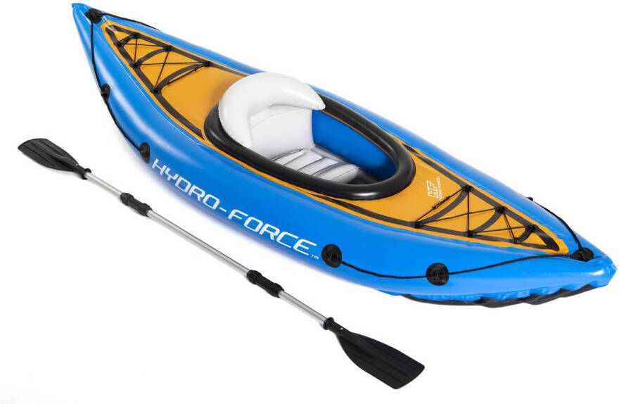 Bestway Hydro Force Cove Champion Kayak Opblaasbaar 1-Persoons met Pomp en Peddel Blauw