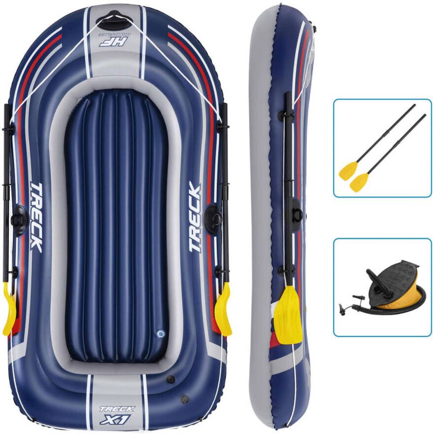 Bestway Hydro-Force Opblaasboot met pomp en roeispanen blauw