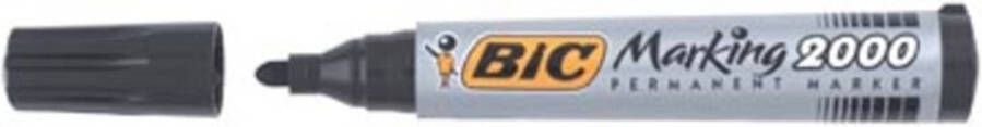 BIC permanent marker 2000-2300 zwart schrijfbreedte 1 7 mm ronde punt