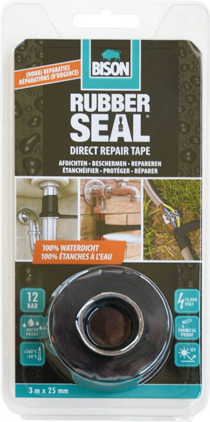 Bison Reparatietape Rubber Seal Zelf-fuserend Waterdicht Sterk