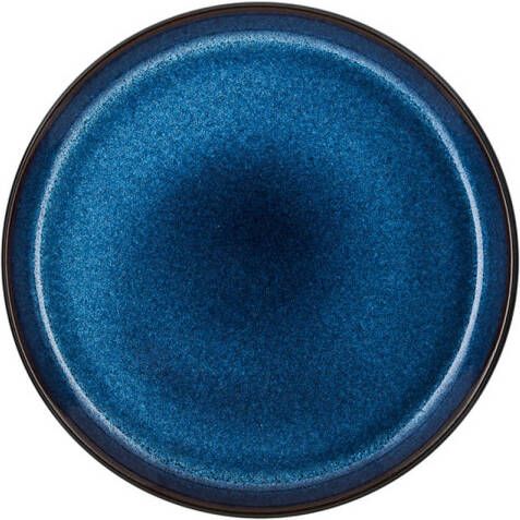Bitz 821258 6 stuks Aardewerk Ontbijtborden 21 cm Blauw Zwart