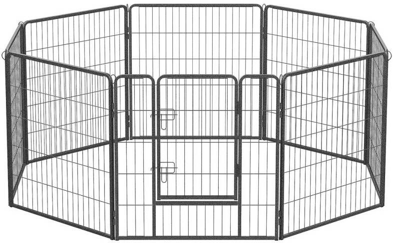 Bobbel Home 8-hoekig Hondenhok Inclusief deur Grijs