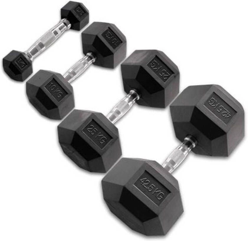 Body-Solid Hexagon Rubber Dumbbell per Paar 20 KG Paar Rubber