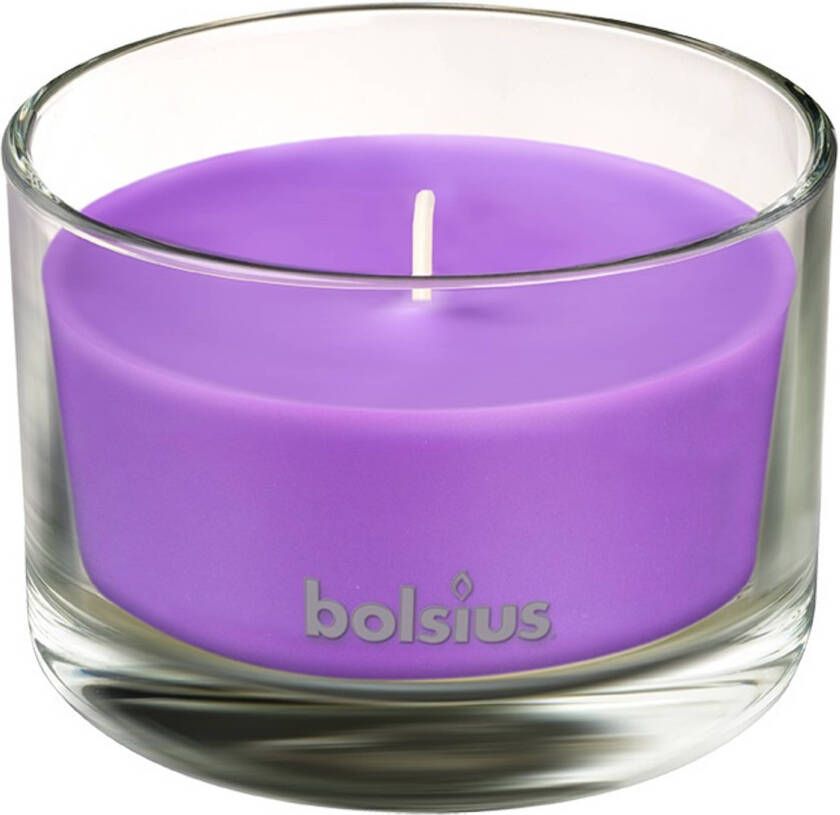 Bolsius geurkaars True Scents Lavendel 9 2 cm glas wax paars
