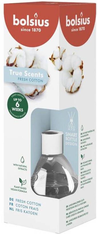 Bolsius geurstokjes True Scents Fresh Cotton (60 ml)