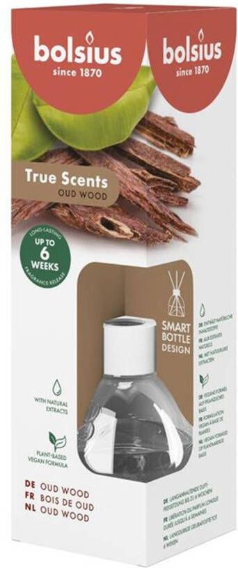 Bolsius geurstokjes True Scents Oud Wood (60 ml)