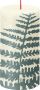 Bolsius Rustiek Printed Stompkaars 130 68 Soft Pearl Fern - Thumbnail 2