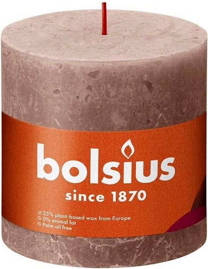 Bolsius Stompkaars Misty Pink Ø68 mm Hoogte 8 cm Roze Grijs 35 branduren - Foto 2