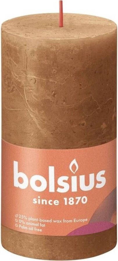 Bolsius Stompkaars Spice Brown Ø68 mm Hoogte 13 cm Kaneel 60 Branduren