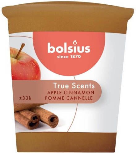 Bolsius Gegeurde Votive 53 45 True Scents Apple Cinnamon pak a 12 stuks