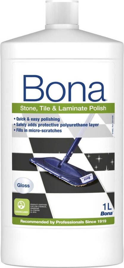 Bona Harde Vloer Tegel- & Laminaat Polish 1 Liter PVC Polish PVC Vloer Onderhoud Beschermend Glansherstellend