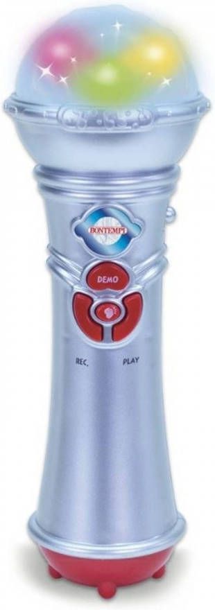 Bontempi karaoke microfoon 21 cm zilver