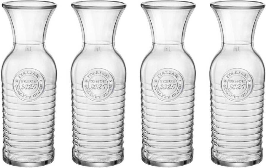 Bormioli Rocco Karaf Officina 1825 1 liter 4 stuks