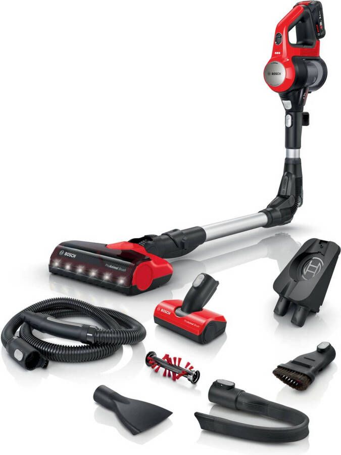 Bosch BCS711PET Unlimited 7 Steelstofzuiger zonder zak Rood