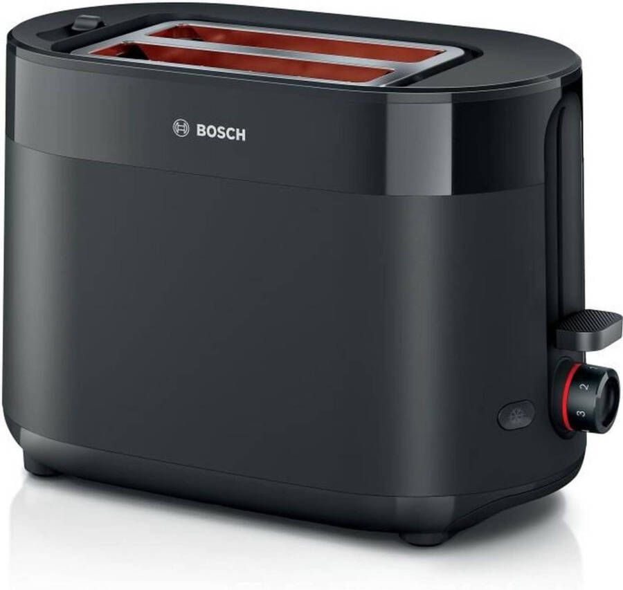 Bosch Broodrooster TAT2M123 MyMoment Zwart 2 sneetjes automatische broodcentrering ontdooi-en opwarmfuncties