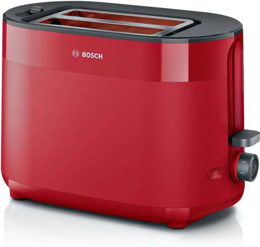 Bosch Broodrooster TAT2M124 MyMoment Rood 2 sneetjes Automatische broodcentrering