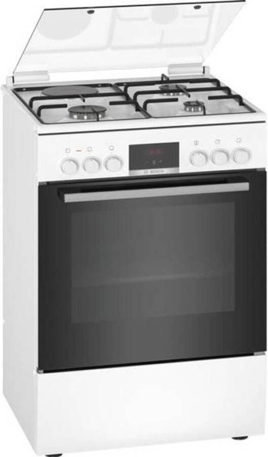 Bosch HXR39IG20 Dual fuel range 3 gashaarden en 1 elektrische Full ecoclean multifunctionele oven 66L A L 60cm