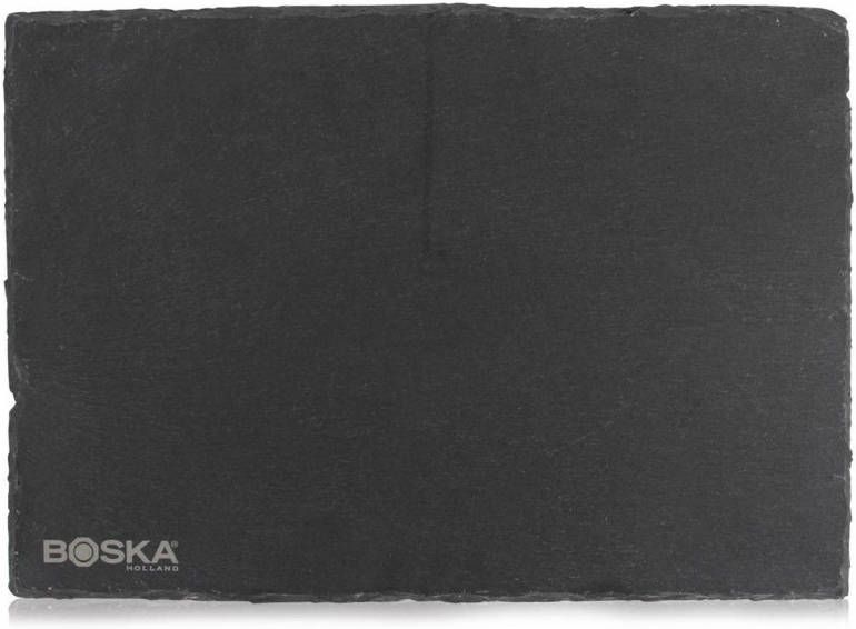 Boska Serveerplank Leisteen L met Antislip Voetjes Zwart 33 cm