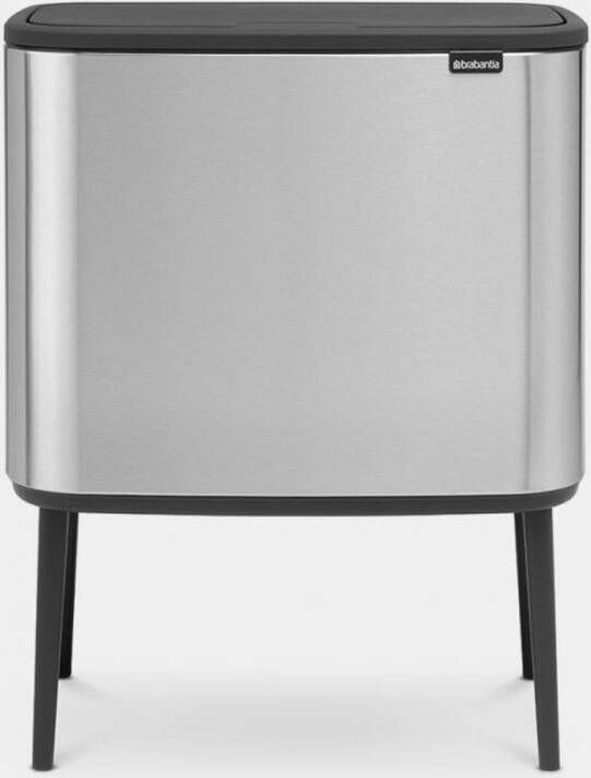 Brabantia Bo Touch prullenbak mat grijs 11 + 23 L