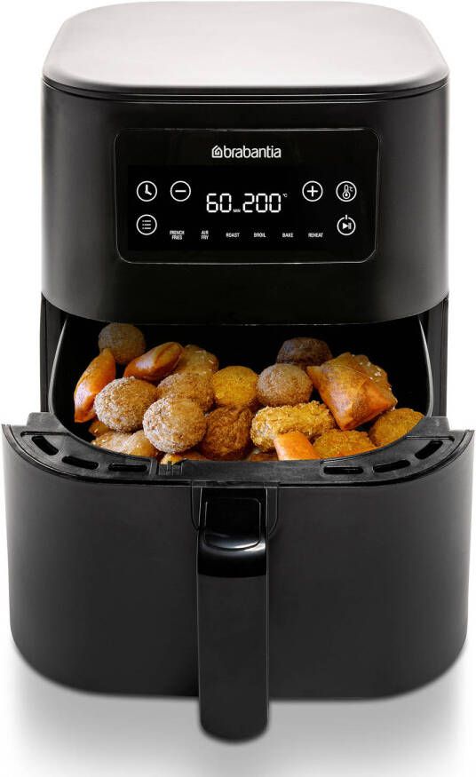 Brabantia Airfryer 5.7 liter 1700 Watt Touchscreen PFAS-vrije Antiaanbaklaag 6 Automatische Programma's BBEK1137