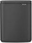 Brabantia Afvalemmer 12l Bo Staal Mineral Infinite Grey - Thumbnail 1