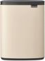 Brabantia Afvalemmer 12l Bo Staal Soft Beige - Thumbnail 1