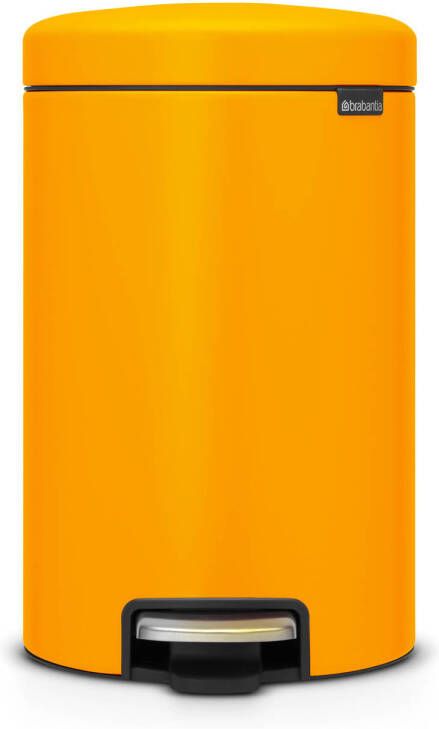 Brabantia NewIcon Prullenbak 12 liter Mineral Sunny Orange