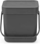 Brabantia Sort & Go Aanrecht Afvalbakje 3 liter Dark Grey - Thumbnail 2