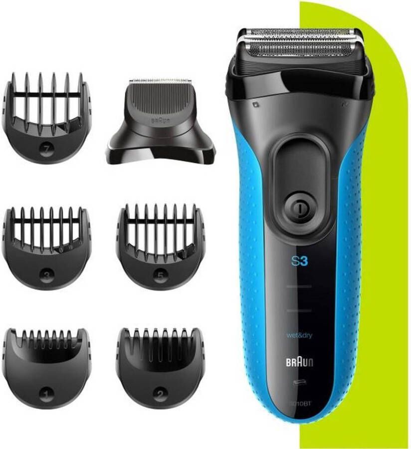 Braun Elektrisch baardscheerapparaat voor heren Series 3 Shave & Style 3010BT Wet & Dry-technologie Zwart Blauw