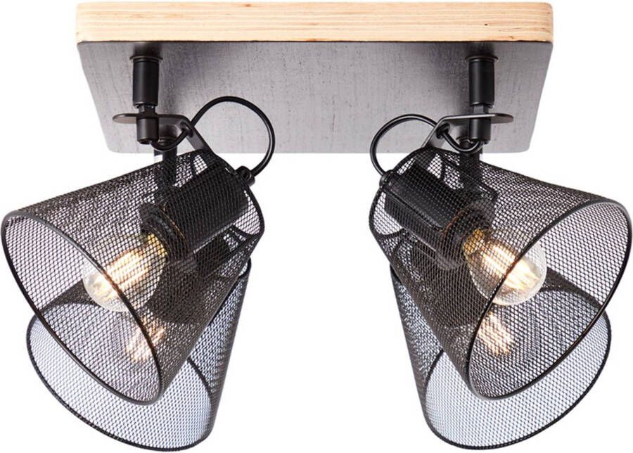 Brilliant 40135 76 4 Spots Plafondlamp Metaal Hout