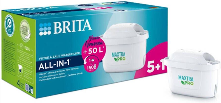 BRITA Maxtra Pro Allin1 Filter Patronnen Pack 5+1 Gratis 1050932