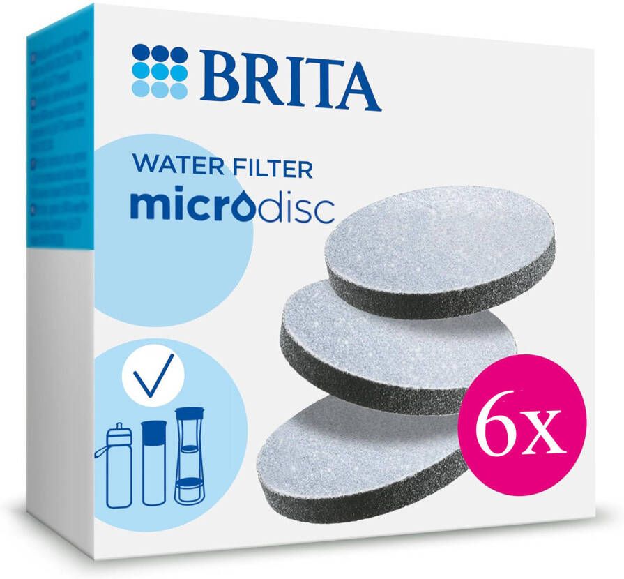 BRITA MicroDisc voordeelverpakking 6 Stuks Pure smaak vermindert PFAS chloor