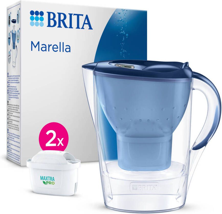 BRITA Waterfilterkan Marella Cool 2 4L Blauw incl. 2 MAXTRA PRO Waterfilters