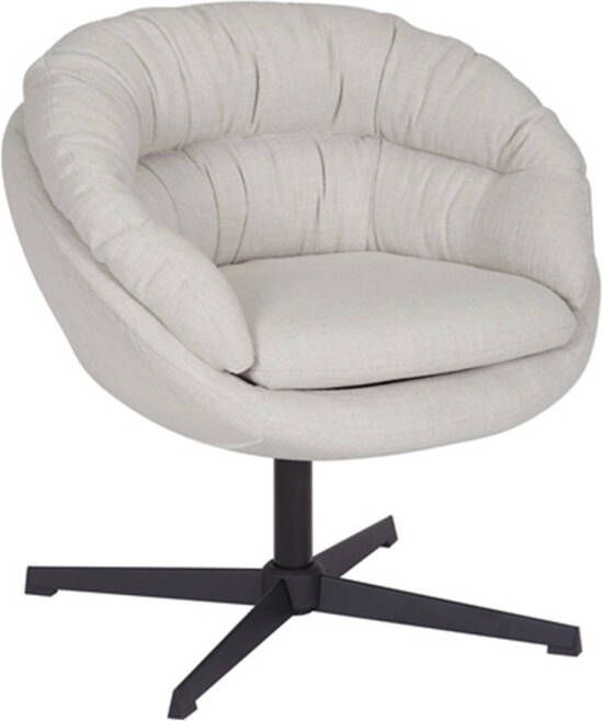 Bronx71 Draaifauteuil Porto linnen off white.