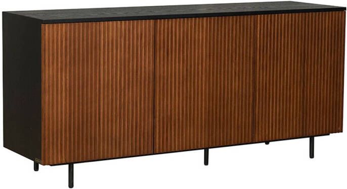 Bronx71 Dressoir Haley zwart rustiek eiken 160 cm.