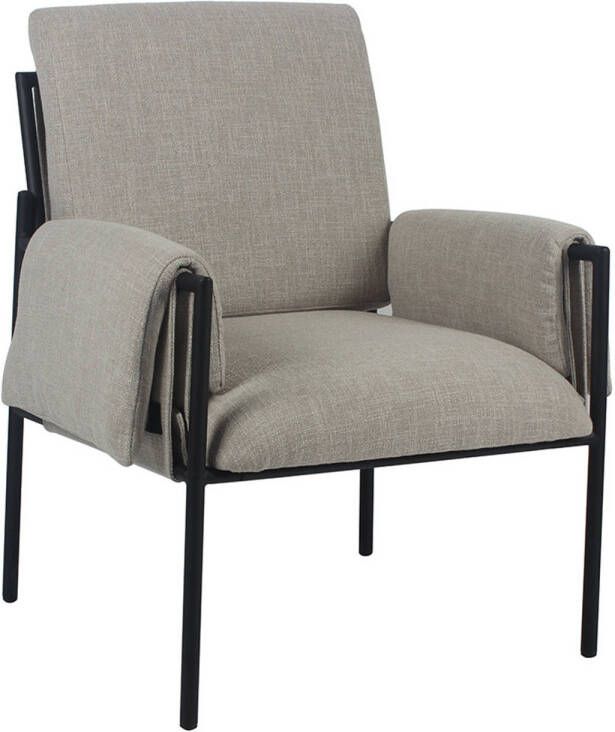 Bronx71 Fauteuil Urban linnen taupe.