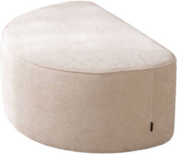 Bronx71 Hocker Lune halve maan chenille beige.