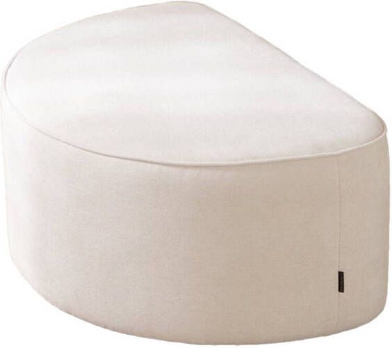 Bronx71 Hocker Neso halve maan stof gemêleerd beige.