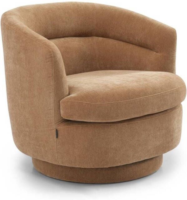 Bronx71 Scandinavische fauteuil Valerie draaibaar chenille terracotta.