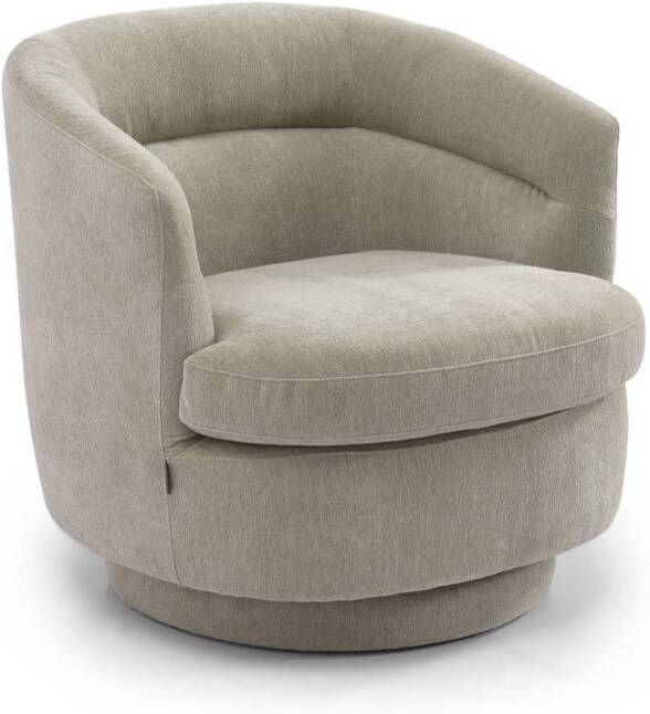 Bronx71 Scandinavische fauteuil Valerie draaibaar chenille taupe.