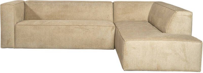 Bronx71 ® Scandinavische hoekbank Memphis taupe stof gemêleerd rechts