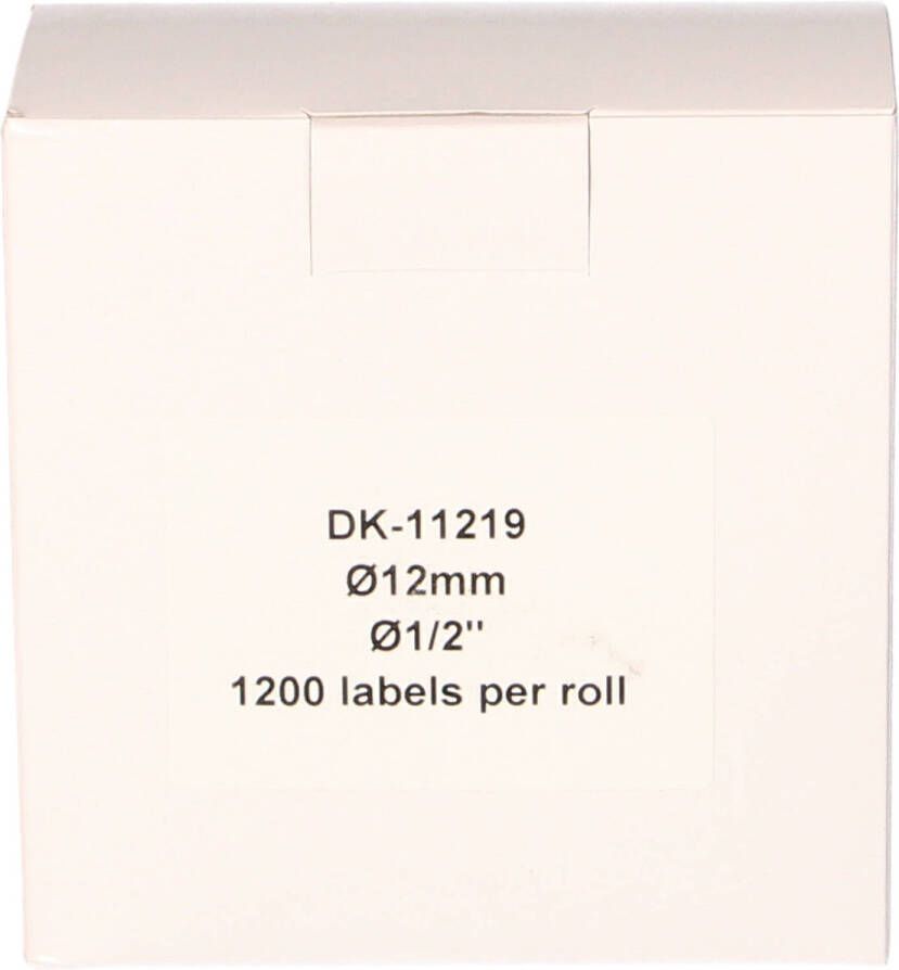 Brother FLWR DK-11219 12 mm x 12 mm wit labels