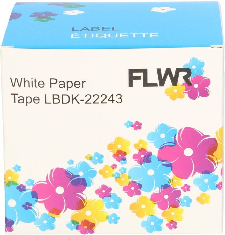 Brother FLWR DK-22243 102 mm x 30.48 M wit labels