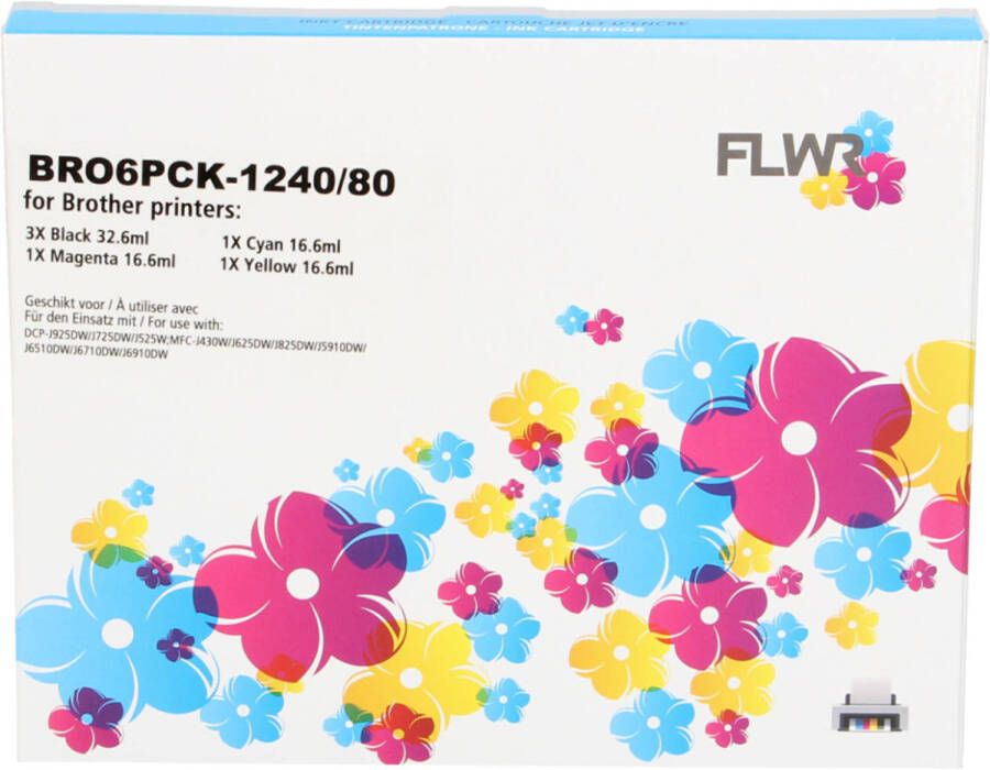 Brother FLWR LC-1240 Megapack zwart en kleur cartridge